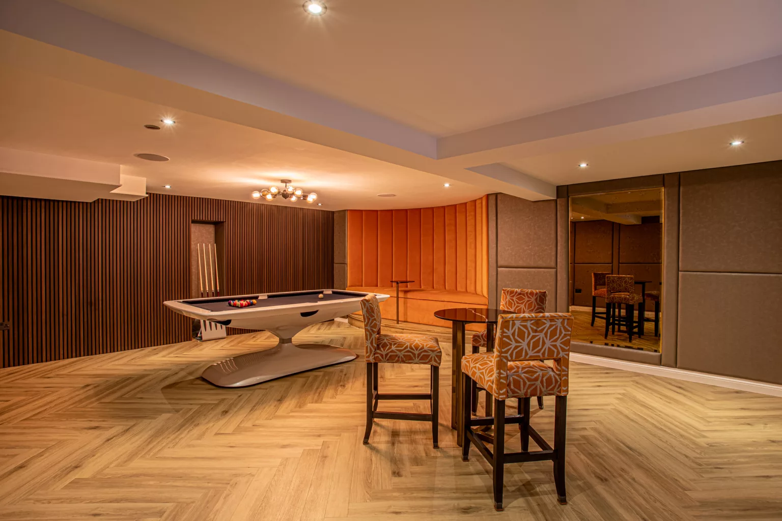 A bespoke modern games room with a vintage feel.